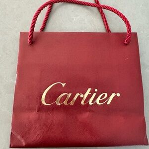 Cartier Red Luxury Shopping Bag